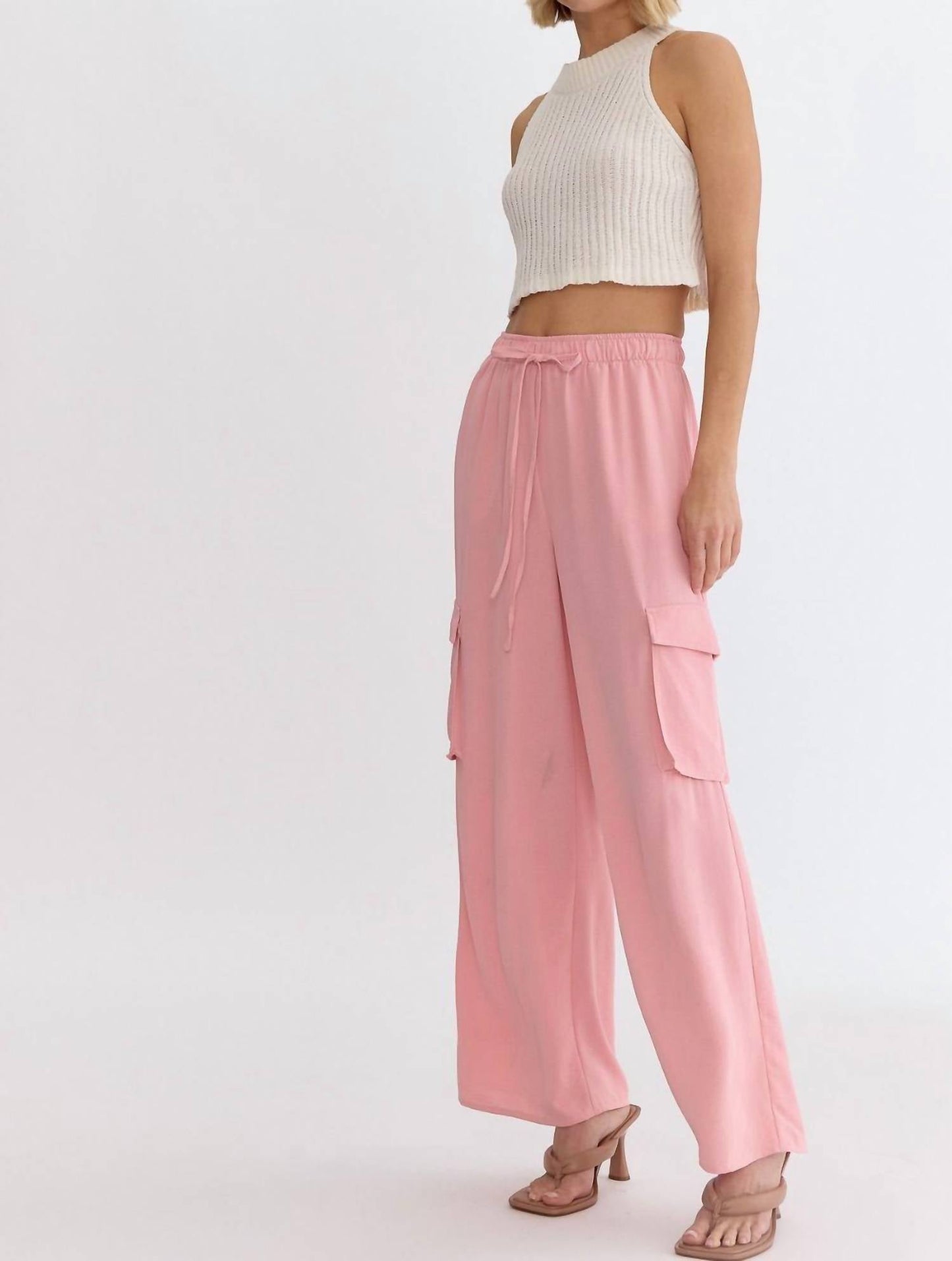 Entro - High Waisted Cargo Pants