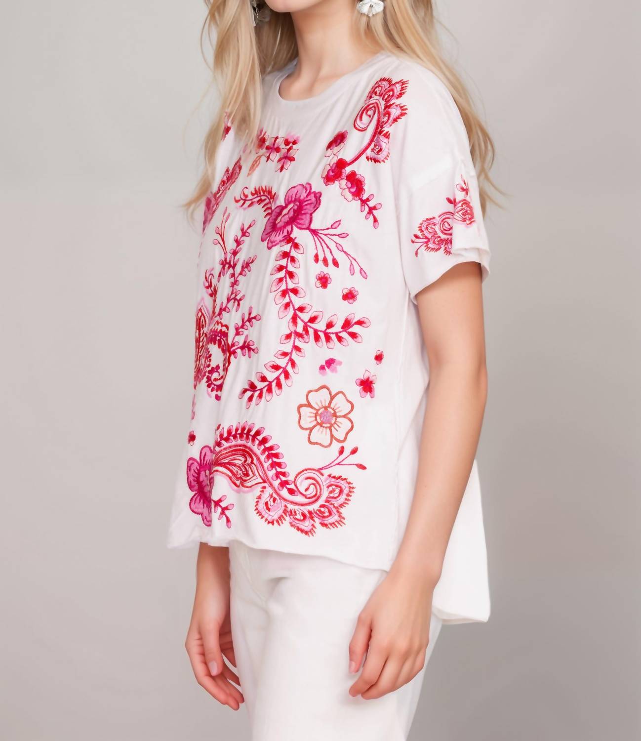Johnny Was - Cassia Raw Detail Swing Tee