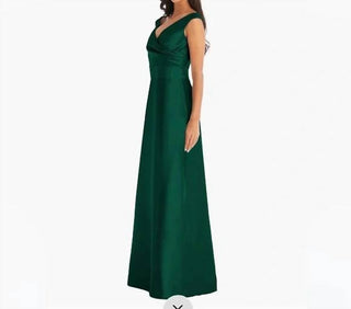 Alfred Sung - Off The Shoulder Satin Gown