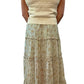 &Merci - Floral Ruffle Hem Midi Skirt