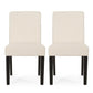 Contemporary Dining Chair With Upholstered Seating and Tapered Legs
