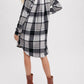 Bluivy - Women's Flannel Plaid Longline Shacket