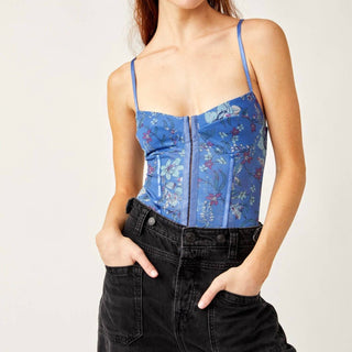 Free People - Printed Night Rhythm Bodysuit