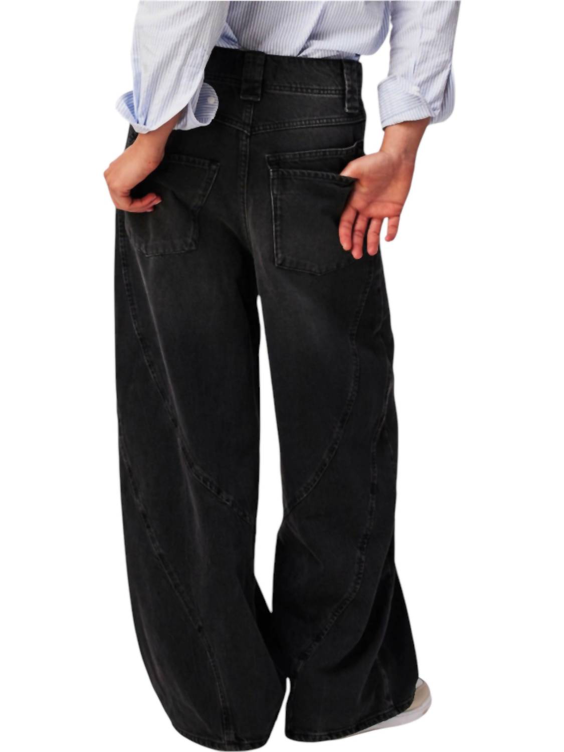 Free People - Chill Vibes Dropped Crotch Wide Leg Jeans