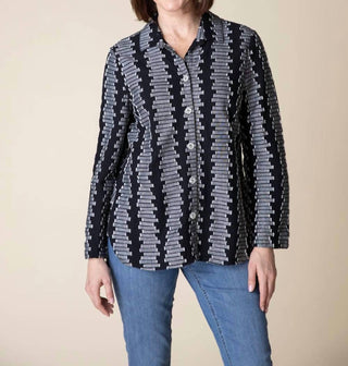 Habitat - Embroidered Cotton Wrap Around Shirt