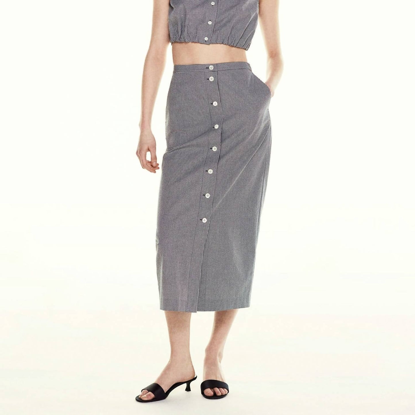 Frame - A-line Silhouette Midi Skirt