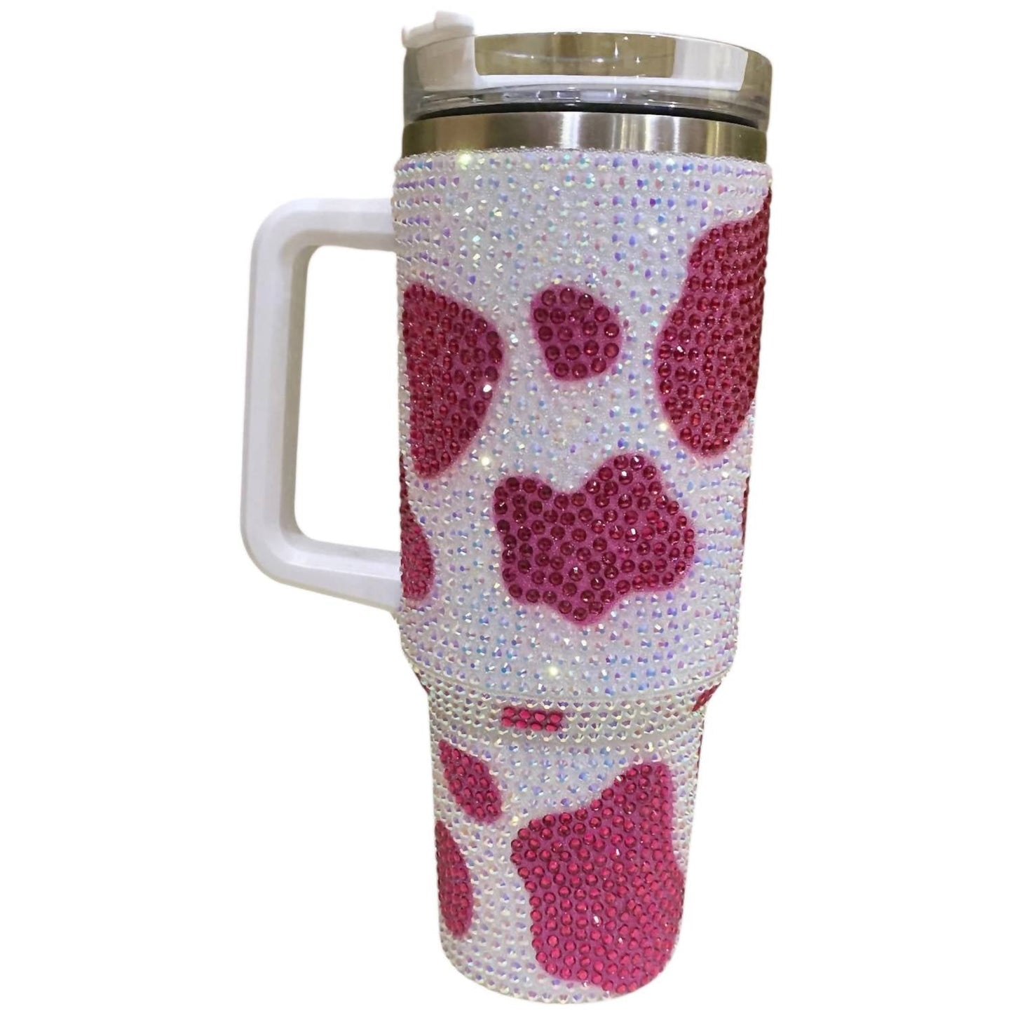 Julia Rose - 40 Oz Cow Print Rhinestone Tumbler
