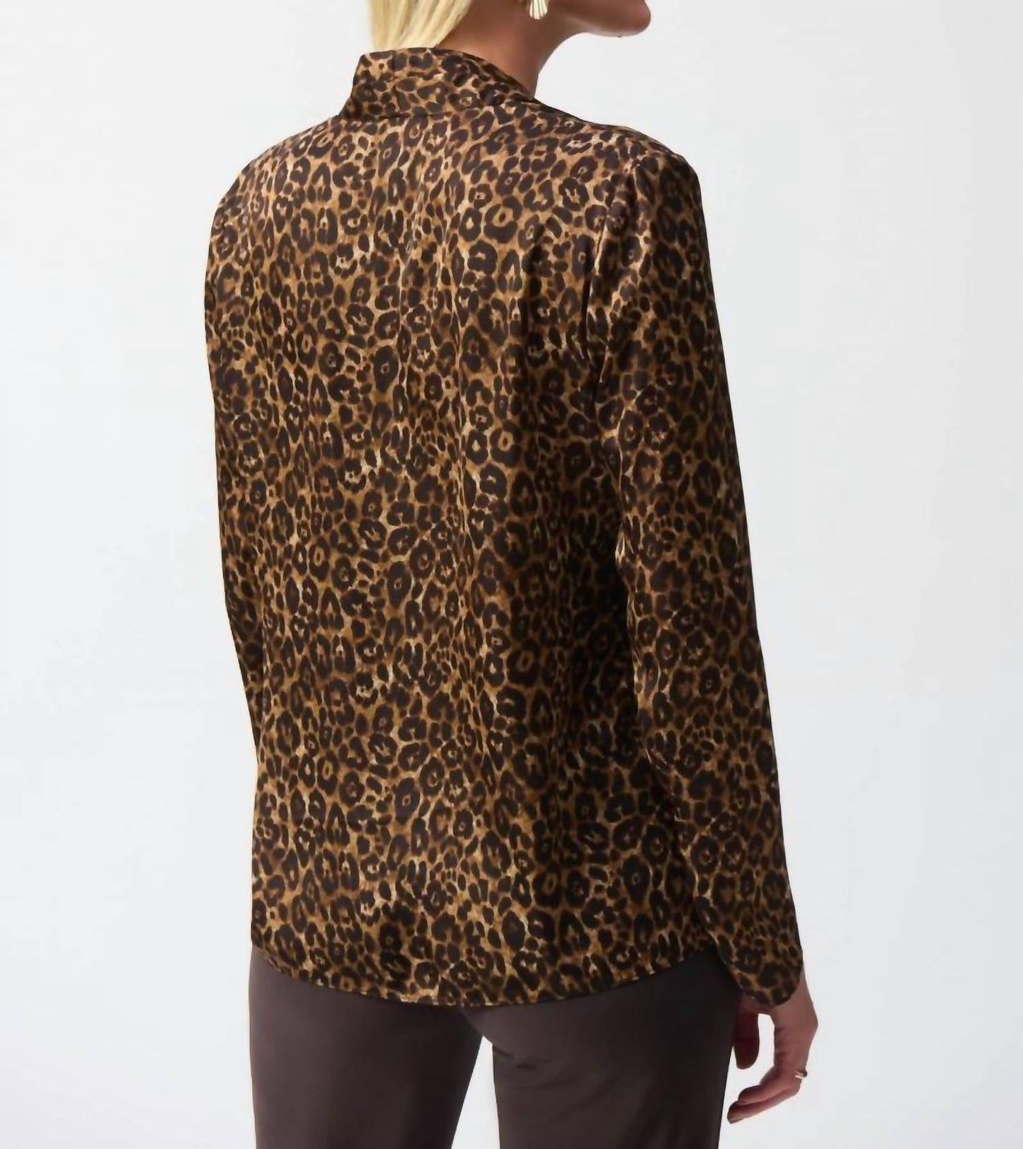 Joseph Ribkoff - Animal Print Long Sleeve Satin Top
