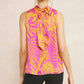 Entro - Tropical Leaf Print Halter Top