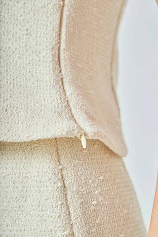 2.7 August Apparel - Tweed Skinny Strap Tank Top