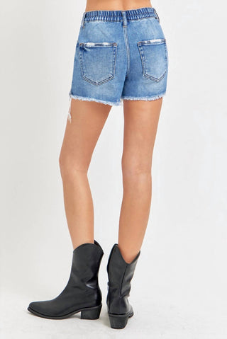 Risen - Mid-rise Denim Shorts