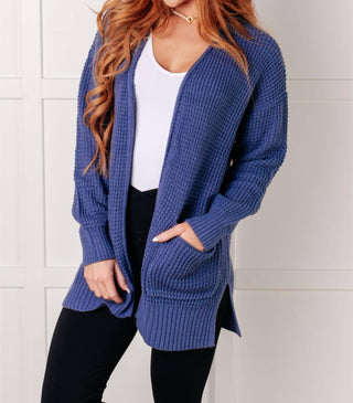 Zenana - Everything Layer Waffle Knit Open Front Cardigan