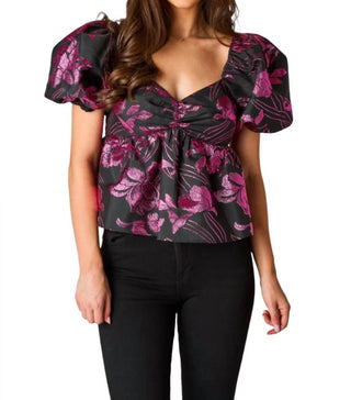 Buddylove - BLAKELY PEPLUM SHORT SLEEVE TOP