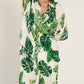 En Creme - Leaf Print Top