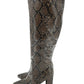 14Th & Union - Women's Jarden Snake Print Glossy Vegan Leather Tall Boots