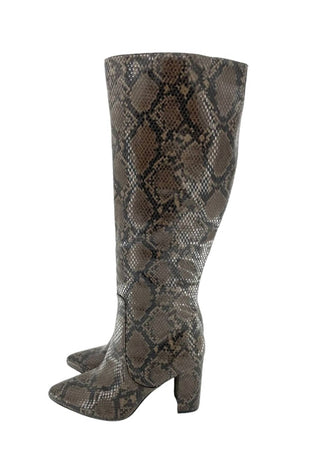 14Th & Union - Women's Jarden Snake Print Glossy Vegan Leather Tall Boots