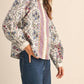 &Merci - Natalie Floral Border Print Button Up Top