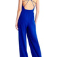 Aidan Mattox - V-neck Sting Tied Solid Crepe Jumpsuit