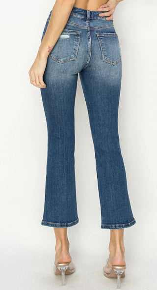 Risen - High Rise Ankle Flare Jeans