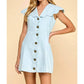 Tcec - Denim Scallop Detail Button Down Dress
