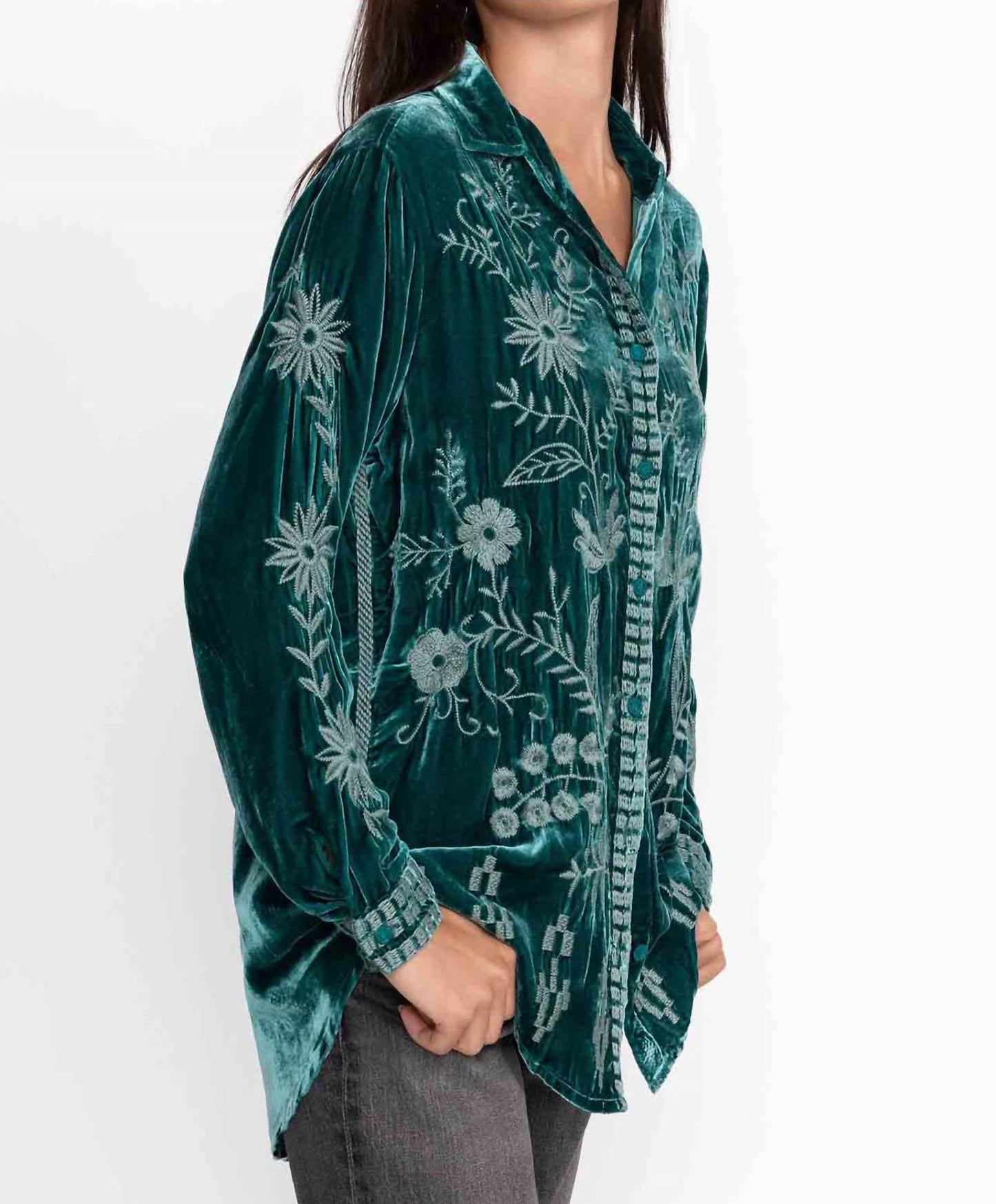 Johnny Was - Georgina Velvet Oversized Shirt