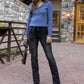 Grace & Lace - Ribbed Henley Sweater