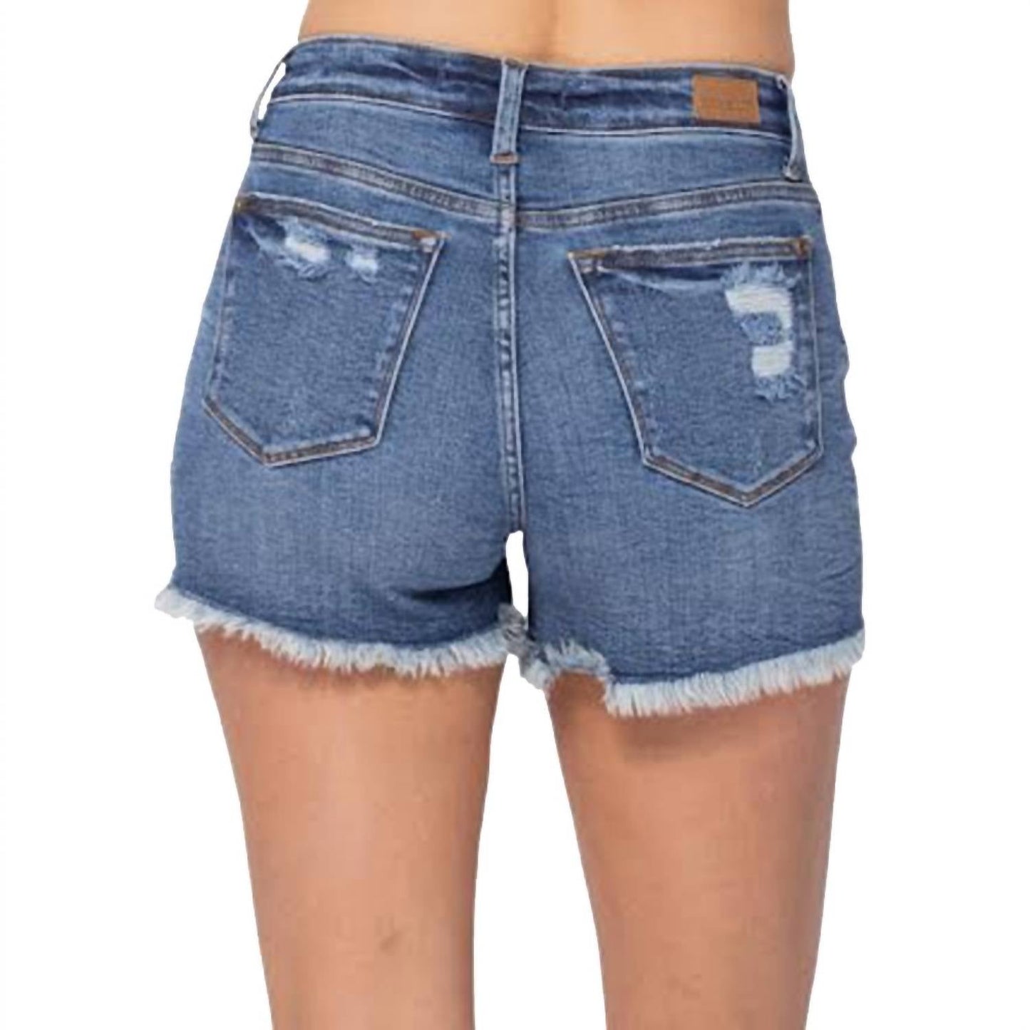 Judy Blue - Hi-rise Sun Embroidery Cutoff Shorts