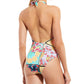 Johnny Was - JAPER HALTER PLUNGE NECKLINE ONE PIECE SWIMSUIT