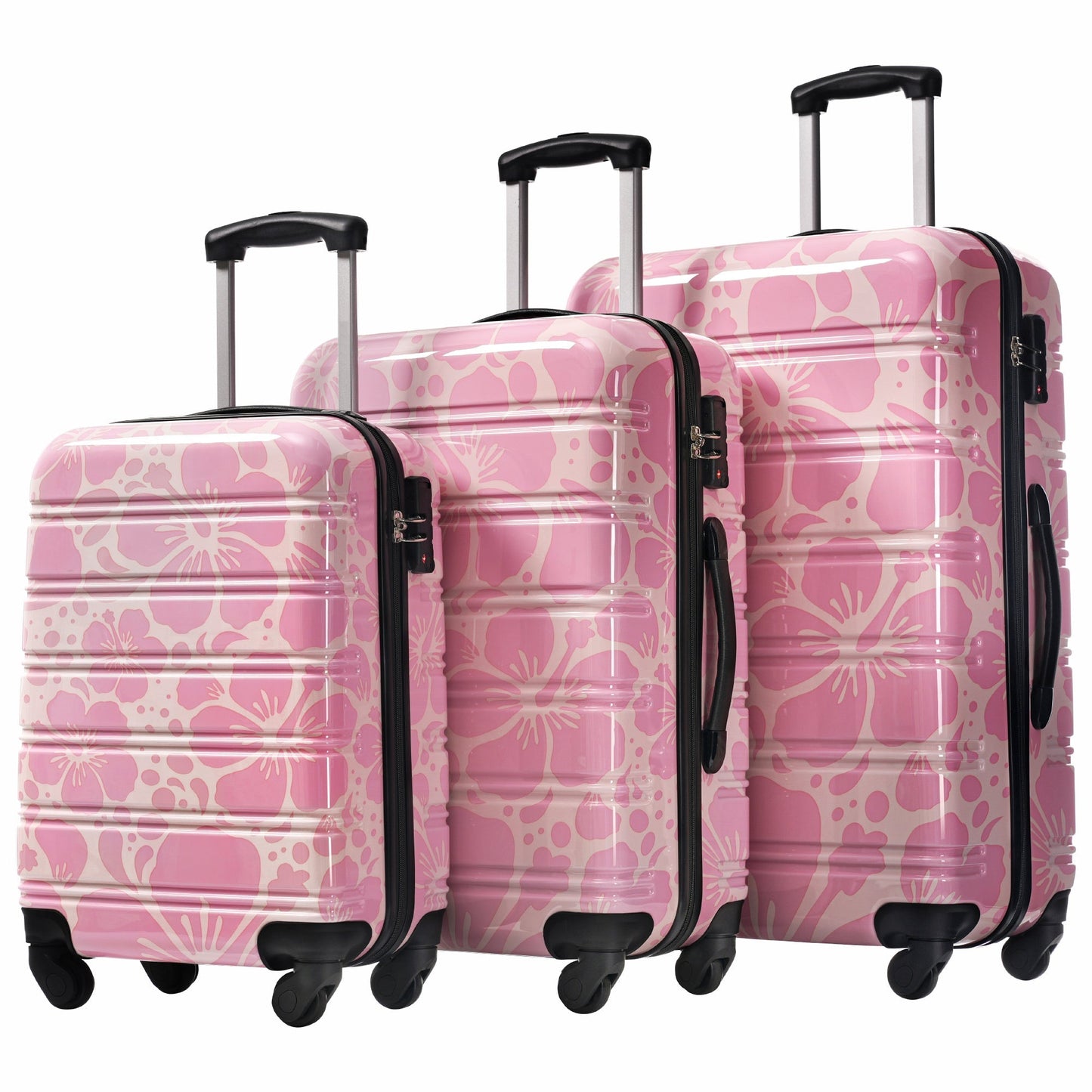 Hardshell Luggage Sets 3-Pcs Spinner Suitcase with TSA Lock