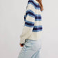 Free People - Frankie Cable Striped Pullover