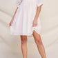 Allie Rose - Textured Puff Sleeve Babydoll Dress