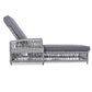 GO Outdoor Long Reclining Chaise with Armrests and Cushions