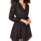Apricot - Lurex Jacquard Chiffon Wrap Dress