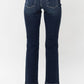 Judy Blue - Mid Rise Ripped Straight Denim Jeans