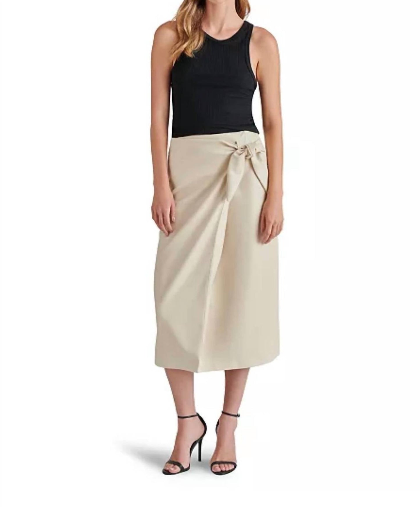Steve Madden - Navia Faux Leather Midi Skirt