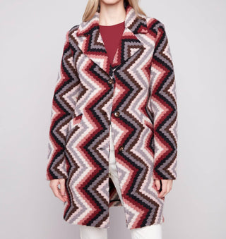 Charlie B - Long Crochet Coat With Button Closure