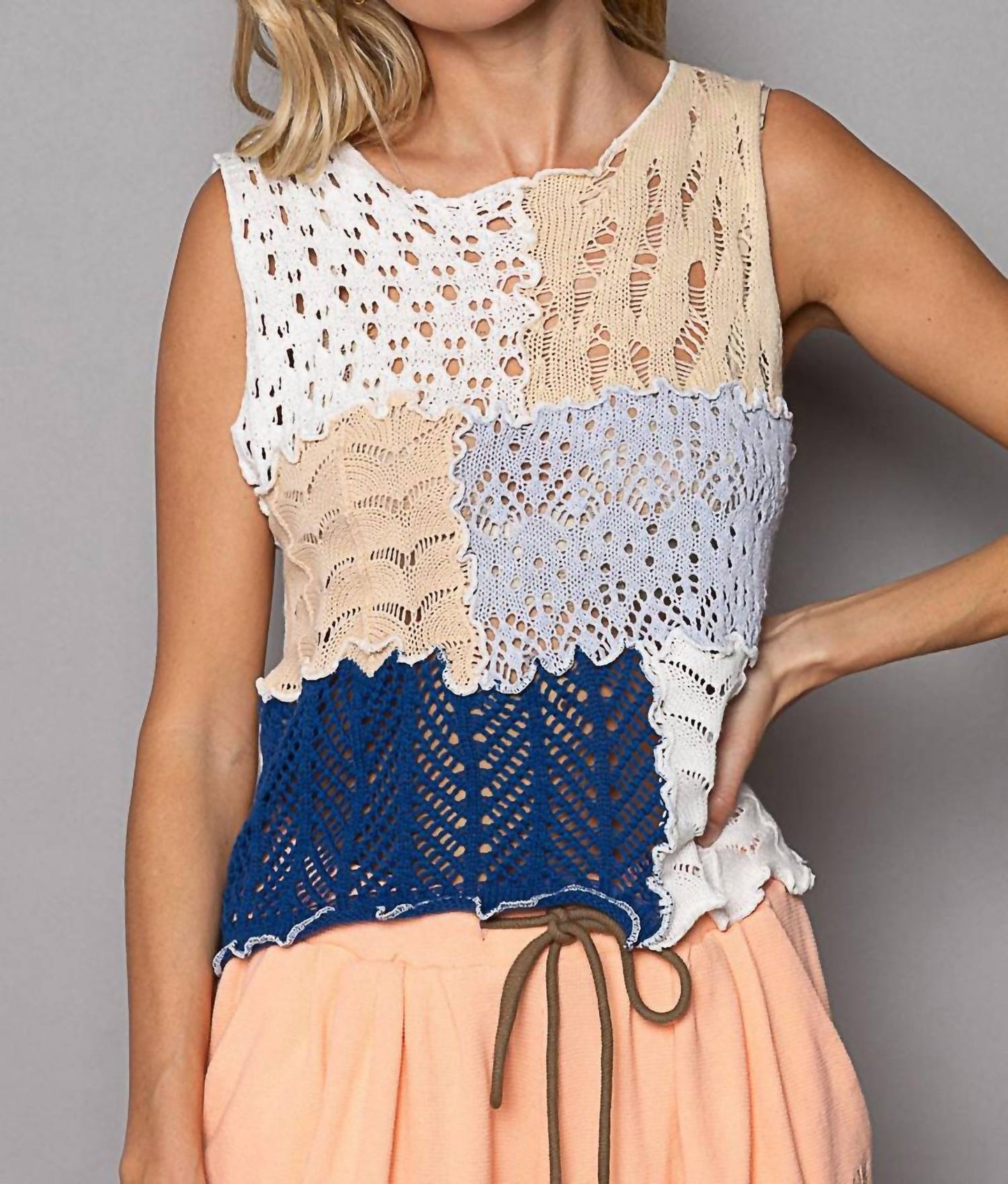 Pol - Colorlock Sweater Tank