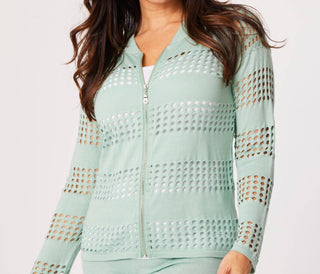 Angel Apparel - Crochet Zip Bomber Jacket