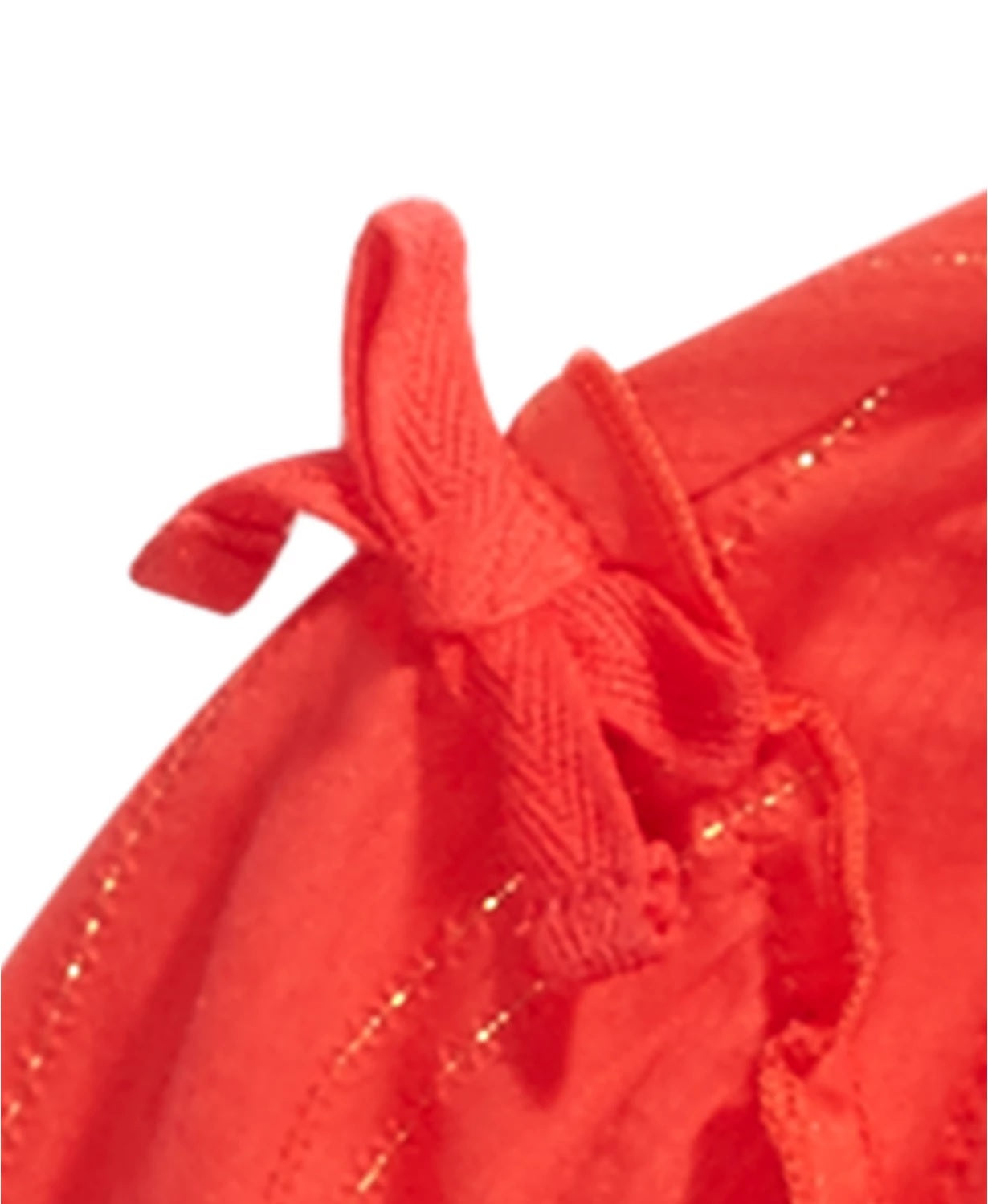 First Impressions Baby Girls Metallic Striped Bow Trim Top Red Size 18MOS