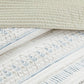 3 Piece Seersucker Quilt Set Taupe Blue King Cal King