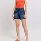 Judy Blue - High Waist Tummy Control Destroy Release Hem Denim Short