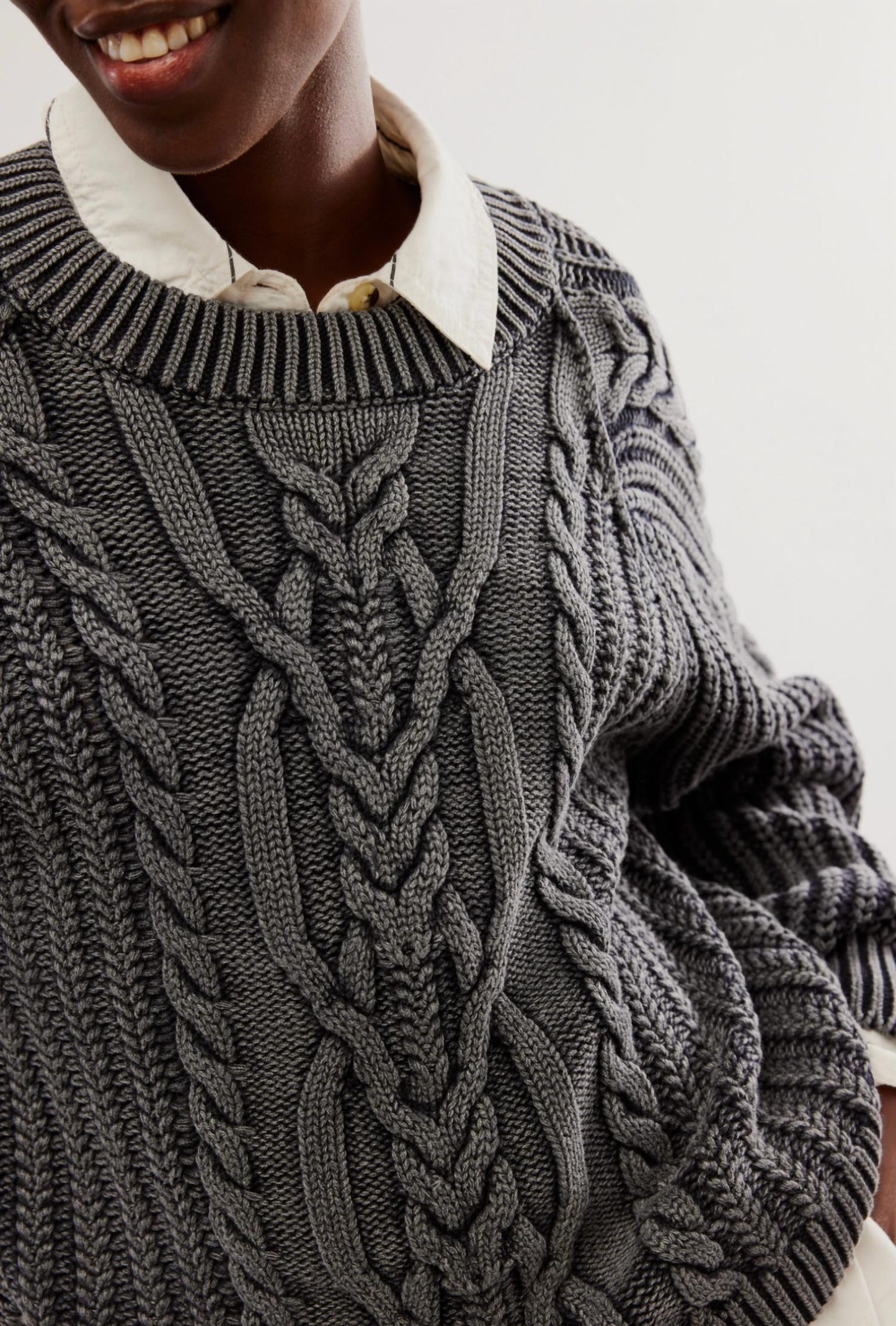 Free People - Parker Cable Knit Sweater
