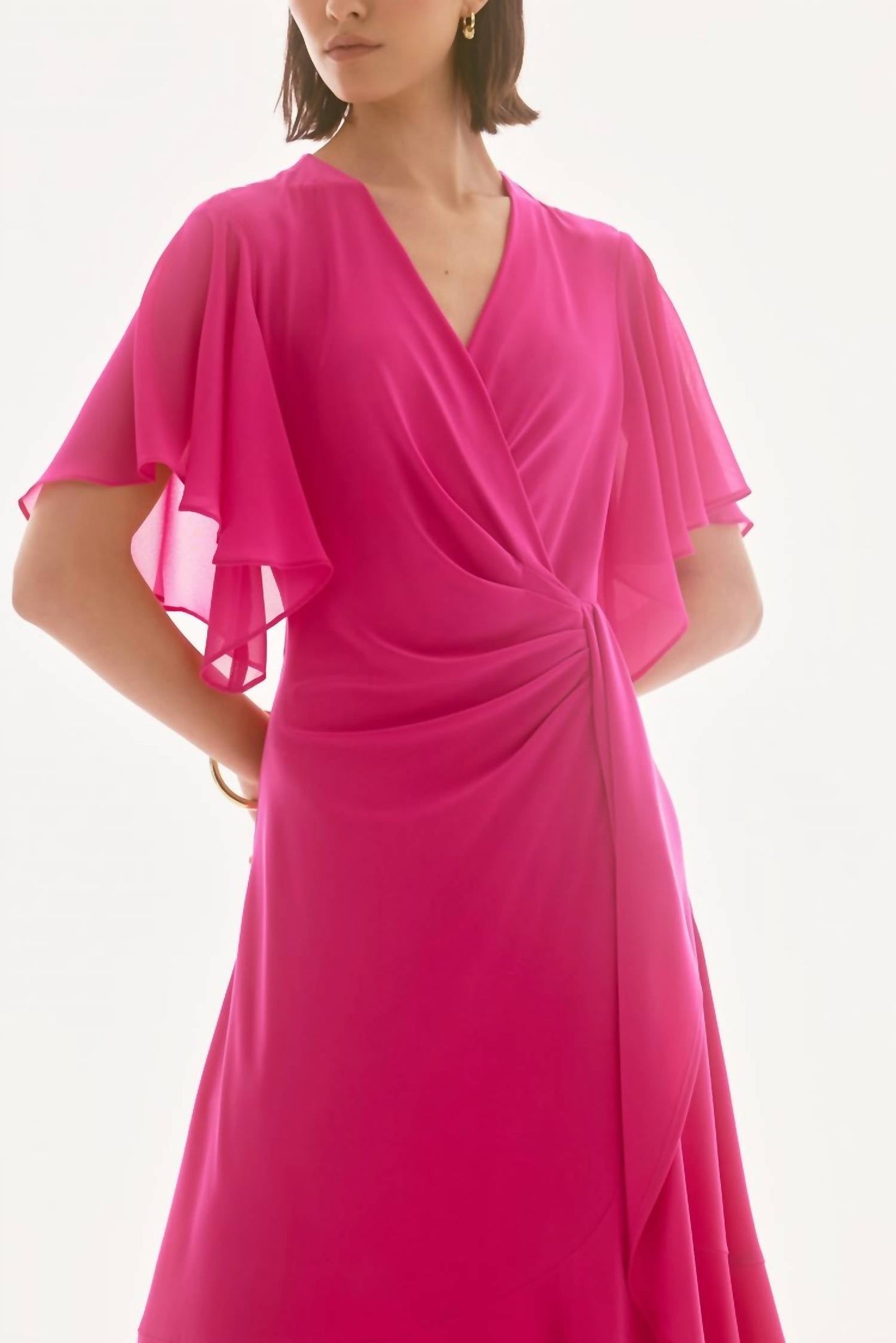 Joseph Ribkoff - Chiffon Flowy Wrap Dress