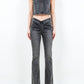 American Bazi - Trendy Cropped Denim Vest With Raw Hem