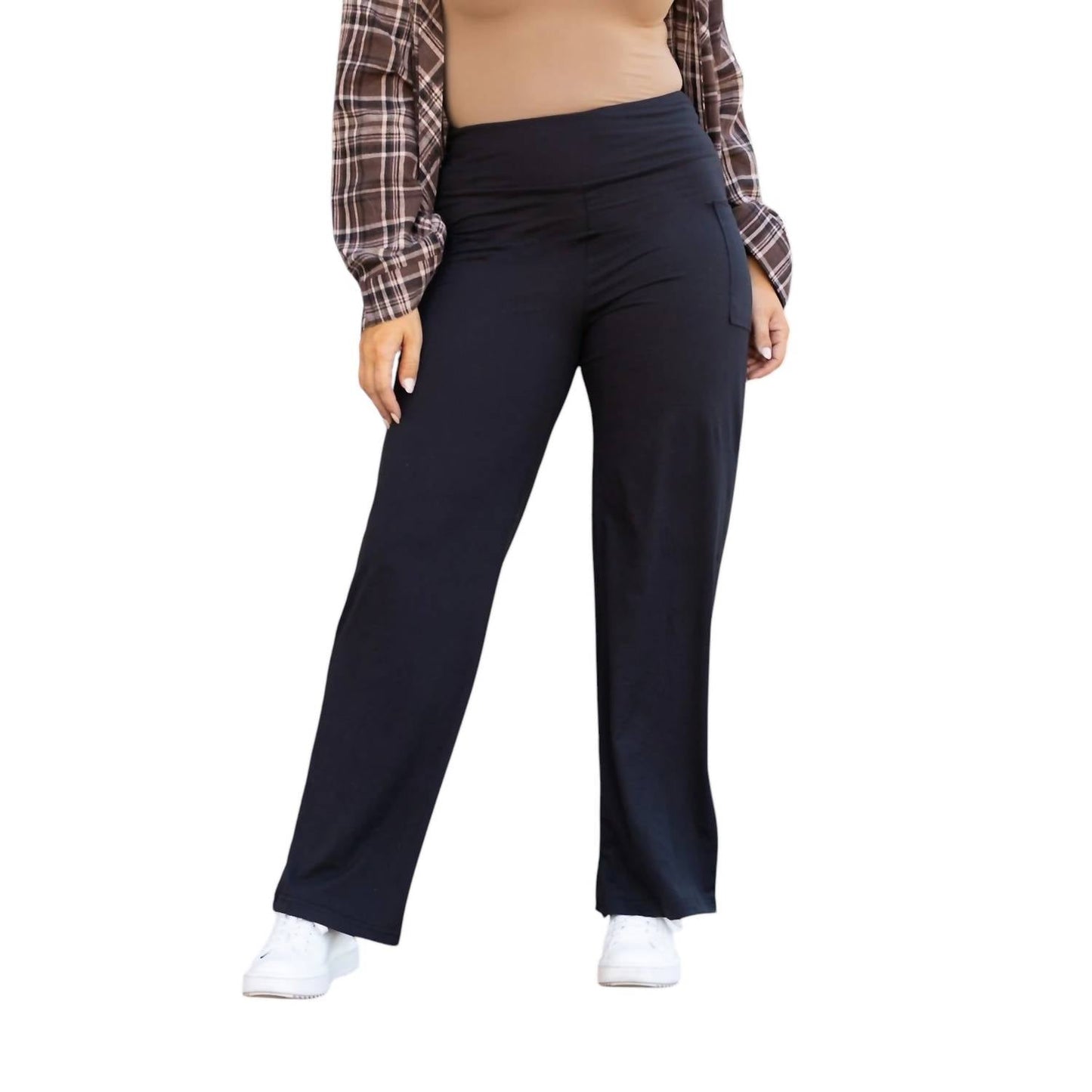 Julia Rose - Brooke Full Length Wide Leg Pants with Pockets