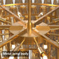 37" Extra Large 14-Light Gold Modern Round Chandelier