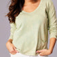 Angel Apparel - V-neck Cutwork Top