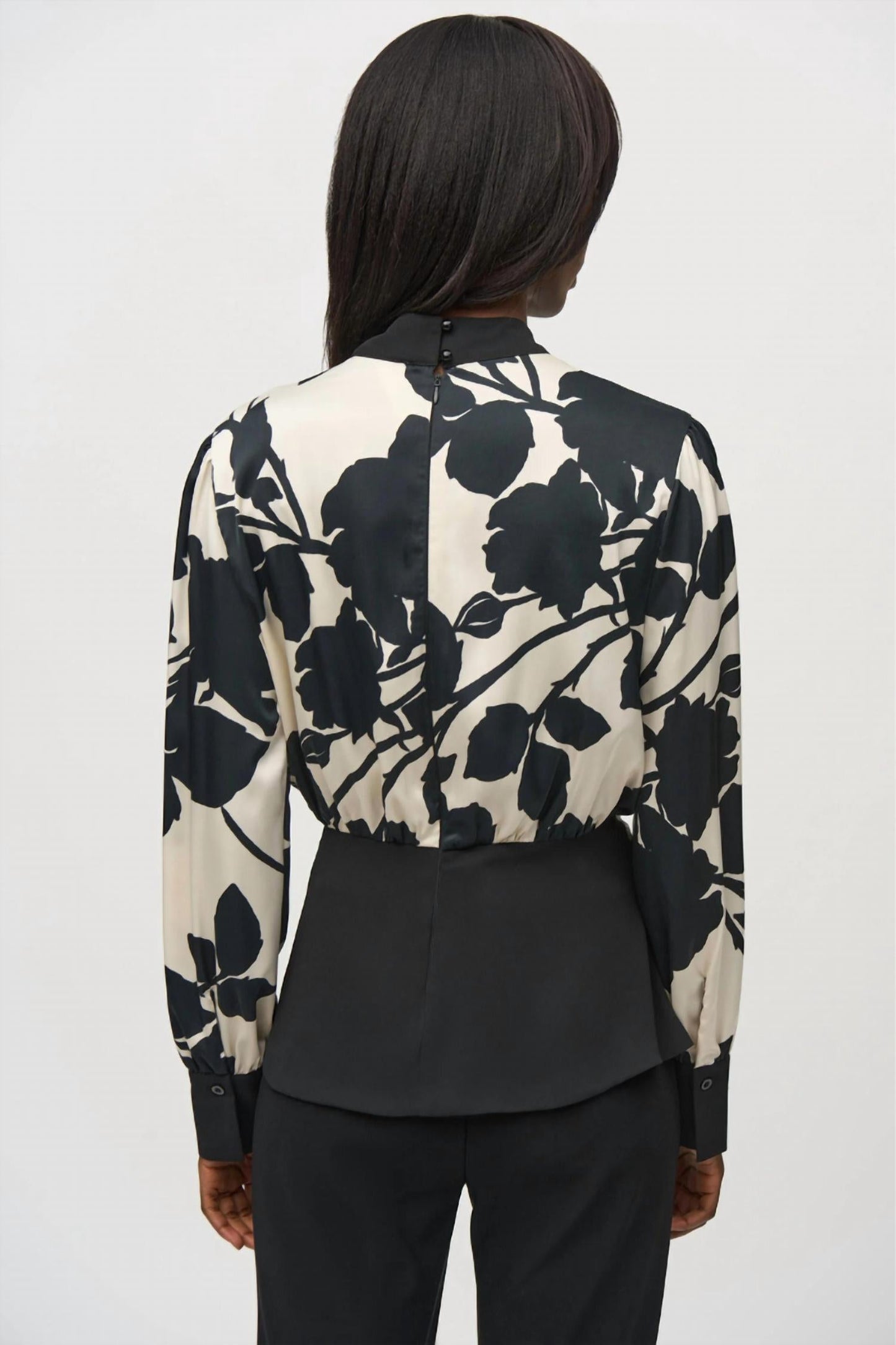 Joseph Ribkoff - Satin And Georgette Floral Print Top