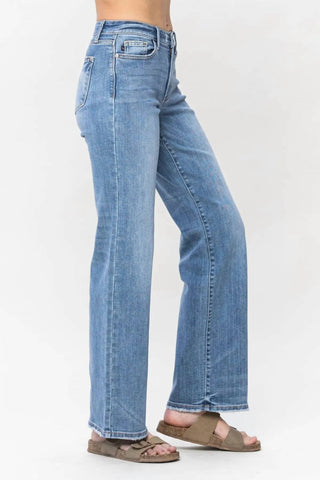 Judy Blue - Mid Rise Wide Leg Jeans