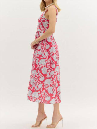 Entro - Floral Print Midi Dress